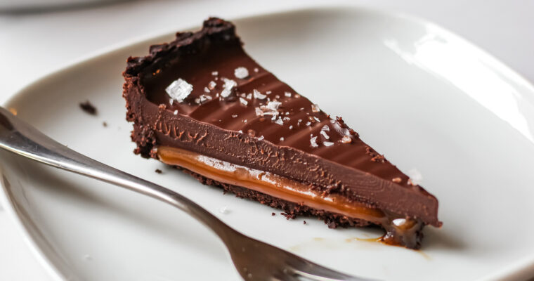 Vegan Salted Caramel Chocolate Tart